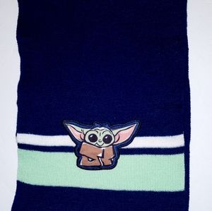 Star Wars mandalorian baby yoda navy kids scarf